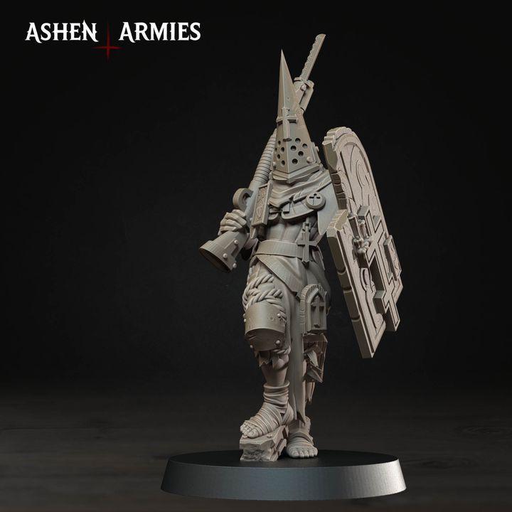 6 Minitures Grimdark Trench Warfare Proxy Miniatures – Pilgrims Expansion Set Shotgun Shield Ashen Armies