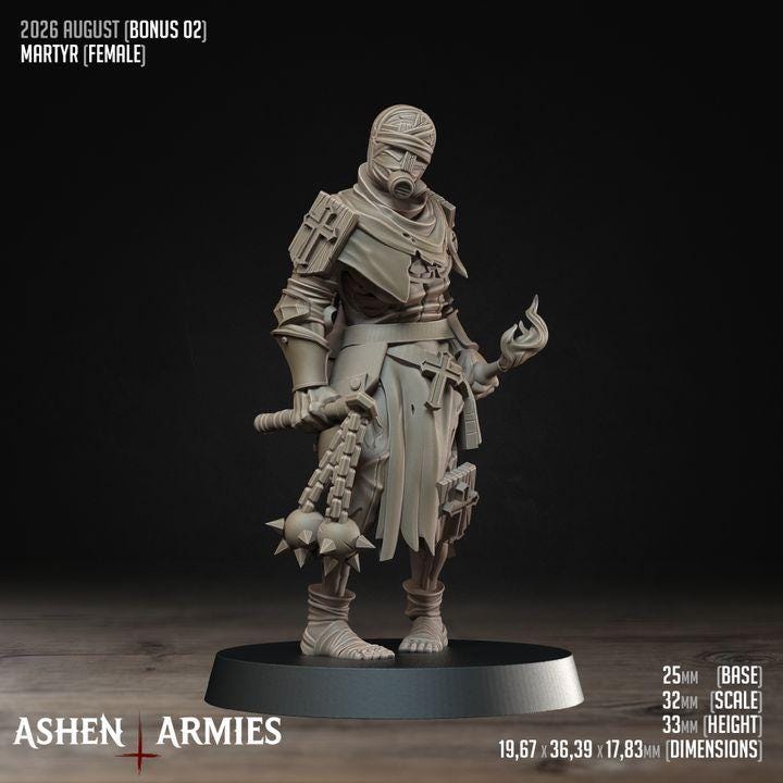 4 Minitures Grimdark Trench Warfare Proxy Miniatures – Pilgrims Expansion Set Prisoners Ashen Armies