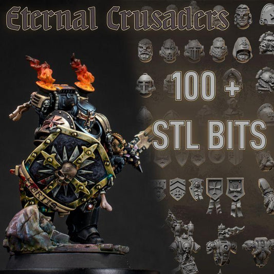 Grimdark Bit Set Eternal Crusaders Full Set –  Bit Pack Set 140 Parts Proxy Miniatures for Tabletop Wargaming