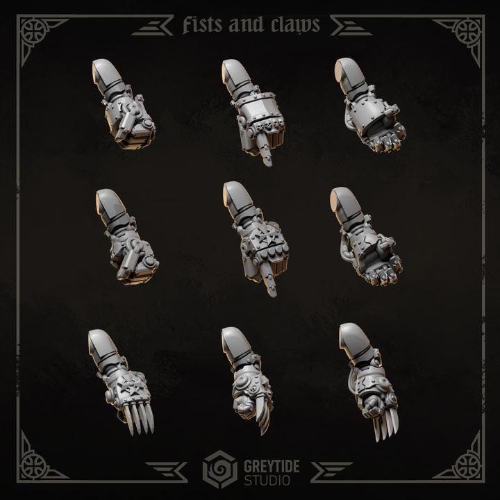 Grimdark Bit Set Eternal Crusaders Full Set –  Bit Pack Set 140 Parts Proxy Miniatures for Tabletop Wargaming