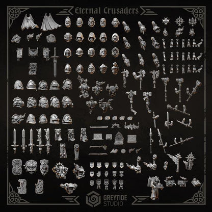 Grimdark Bit Set Eternal Crusaders Full Set –  Bit Pack Set 140 Parts Proxy Miniatures for Tabletop Wargaming