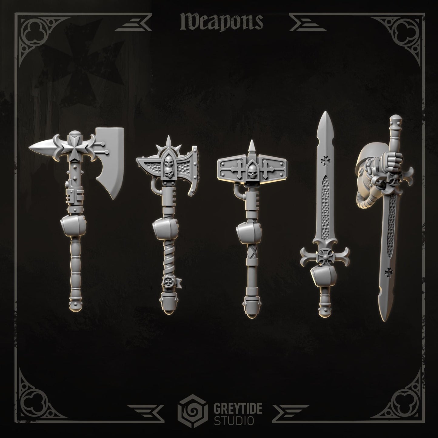 Grimdark Bit Set Eternal Crusaders Big Armor Full Set –  Bit Pack Set 110 Parts Proxy Miniatures for Tabletop Wargaming