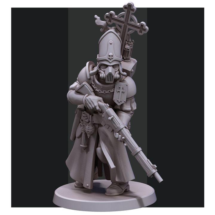 Grimdark Trench Warfare Proxy Miniature –Vatican Elite Pontifical Guard – Tabletop Figure