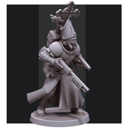 Grimdark Trench Warfare Proxy Miniature –Vatican Elite Pontifical Guard – Tabletop Figure