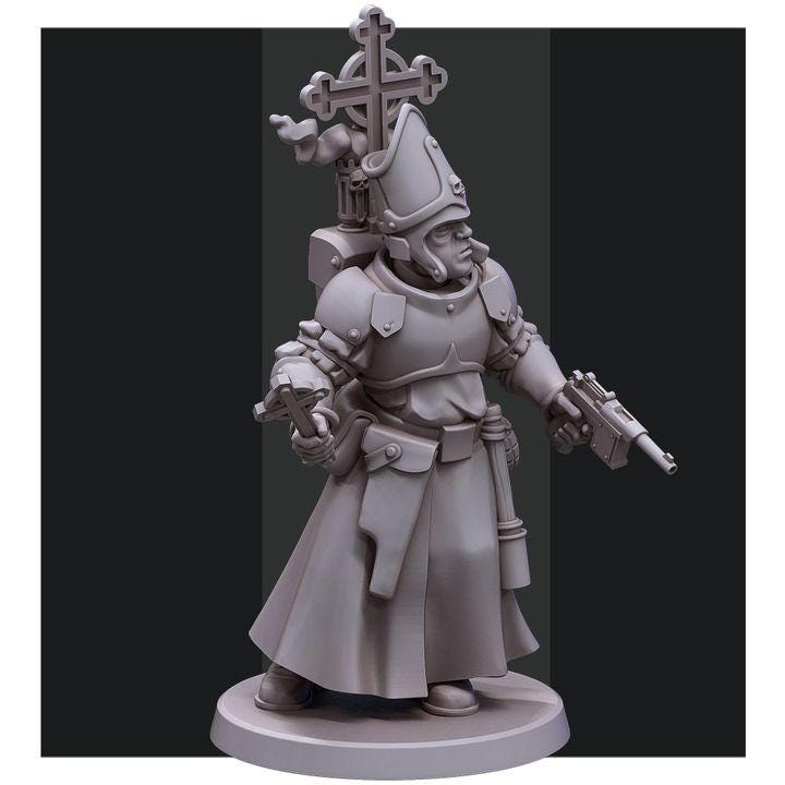 Grimdark Trench Warfare Proxy Miniature –Vatican Elite Pontifical Guard – Tabletop Figure