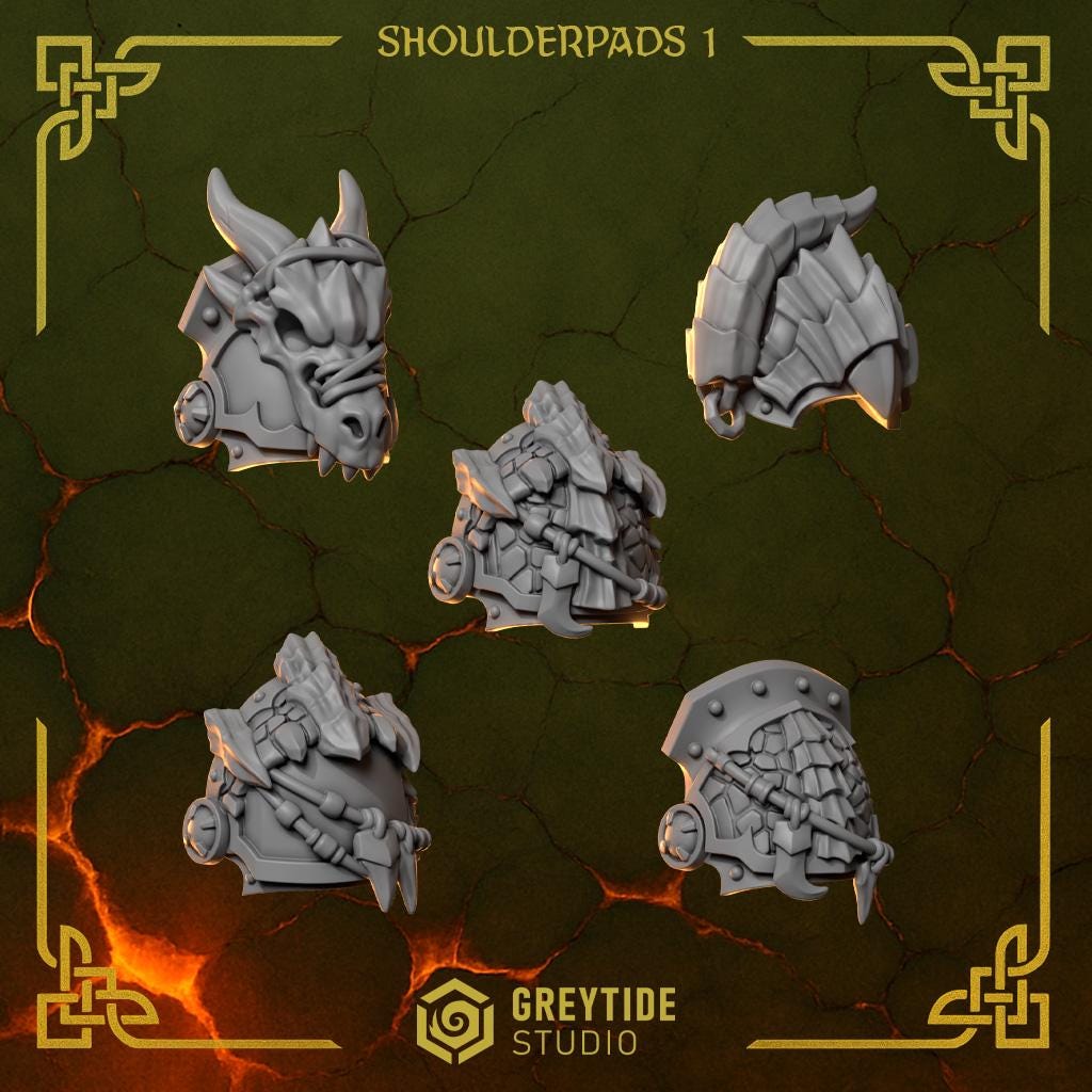 Grimdark Bit Set Anvil Wardens Full Trooper Set –  Bit Pack Set 150 Parts Proxy Miniatures for Tabletop Wargaming