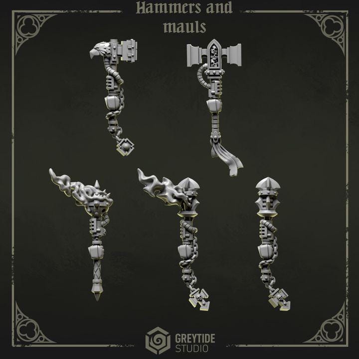 Grimdark Bit Set Eternal Pilgrims Trooper Full Set –  Bit Pack Set 140 Parts Proxy Miniatures for Tabletop Wargaming