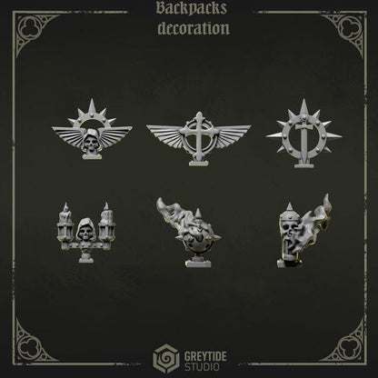 Grimdark Bit Set Eternal Pilgrims Trooper Full Set –  Bit Pack Set 140 Parts Proxy Miniatures for Tabletop Wargaming
