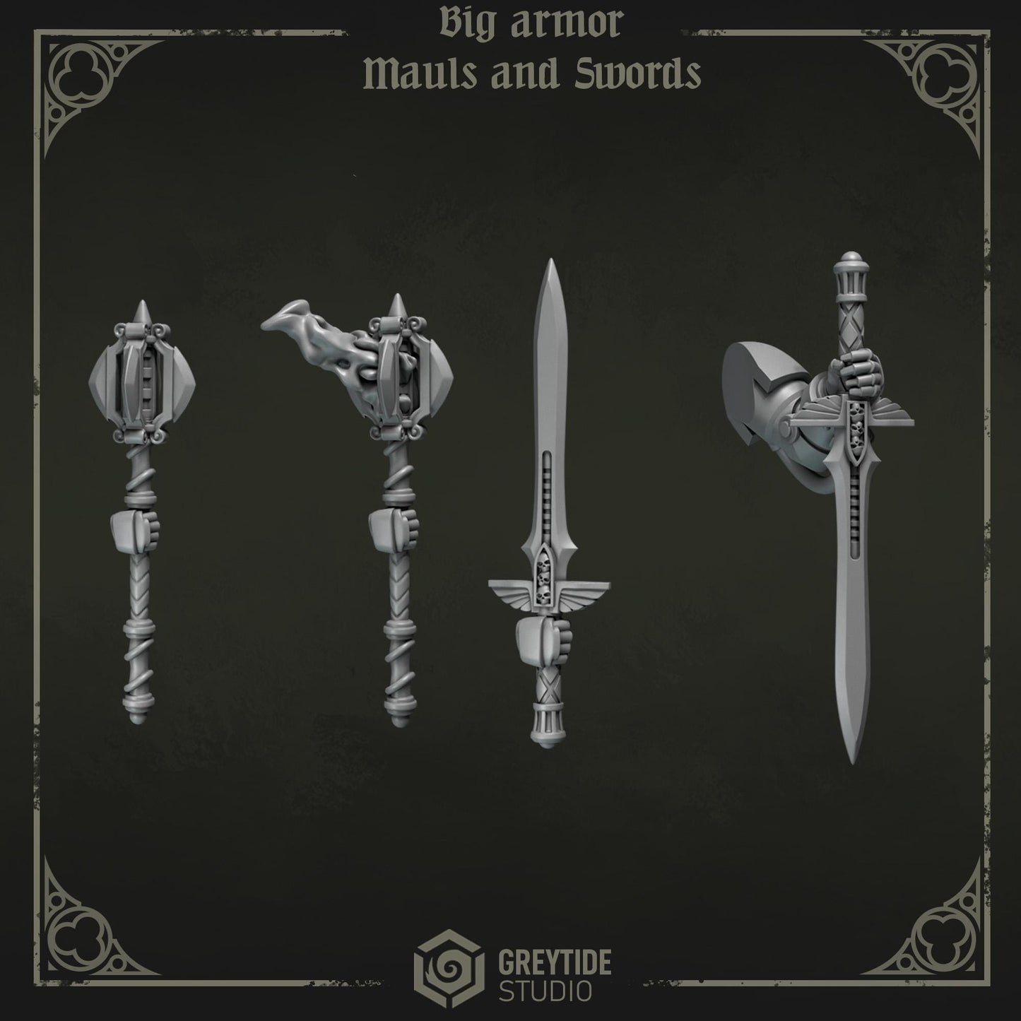 Grimdark Bit Set Eternal Pilgrims Big Armor Full Set –  Bit Pack Set 90 Parts Proxy Miniatures for Tabletop Wargaming