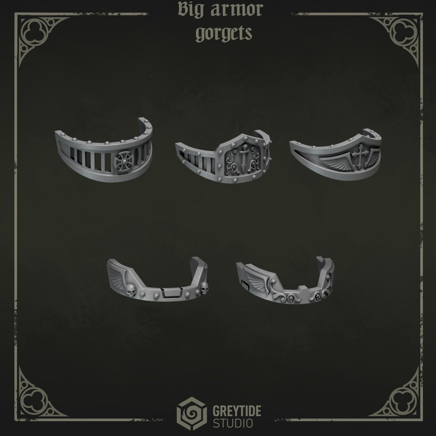 Grimdark Bit Set Eternal Pilgrims Big Armor Full Set –  Bit Pack Set 90 Parts Proxy Miniatures for Tabletop Wargaming