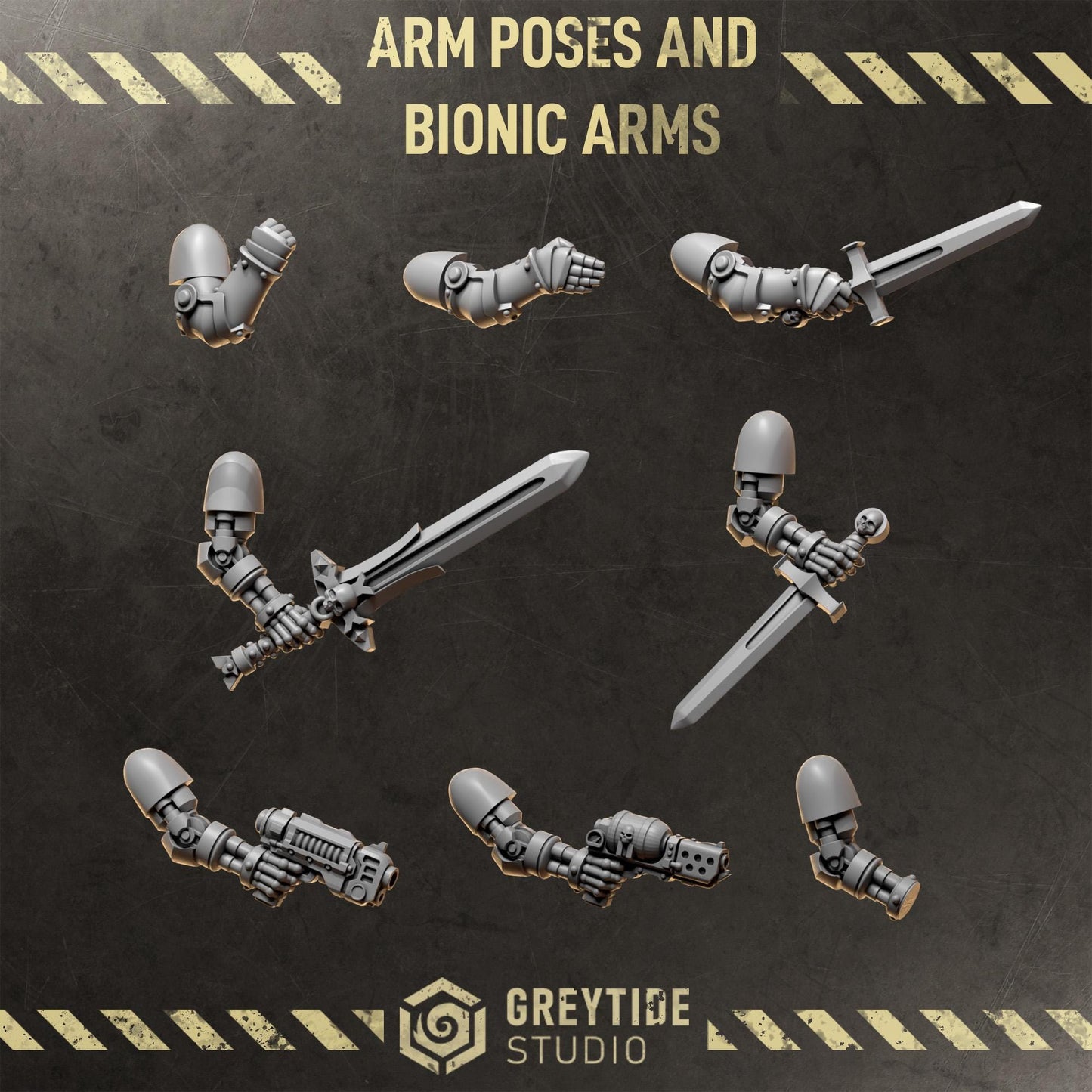 Grimdark Bit Set Core Trooper Full Set –  Bit Pack Set 108 Parts(NO TOPPERS!) Proxy Miniatures for Tabletop Wargaming