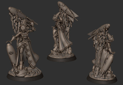 Grimdark Trench Warfare Proxy Miniature –Naval Sea Witch– Tabletop Figure Dimomodels