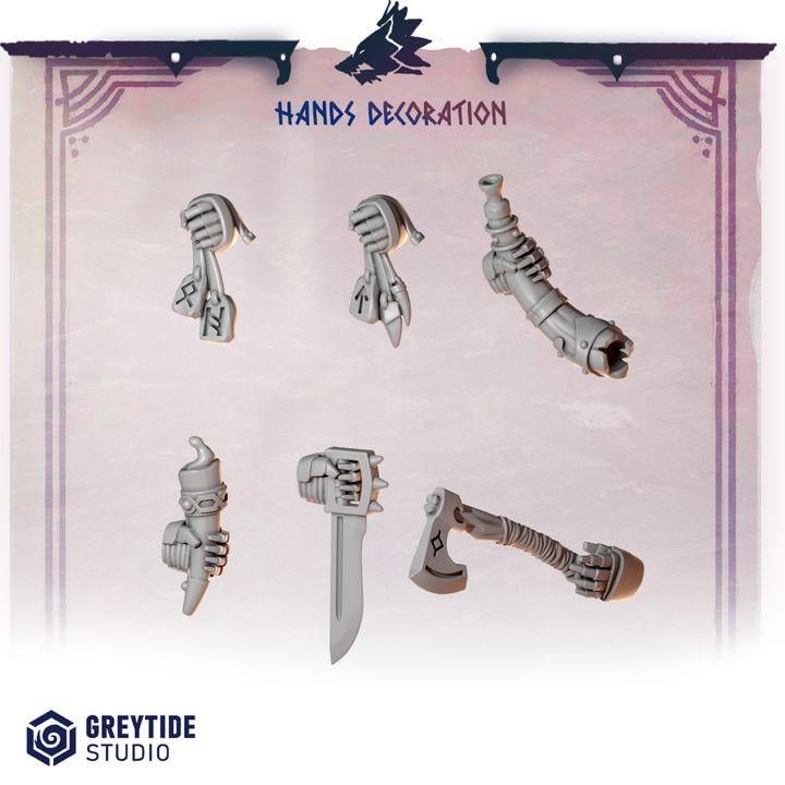 Grimdark Bit Set Primal Hounds Big Armor Full Set –  Bit Pack Set 110 Parts Proxy Miniatures for Tabletop Wargaming