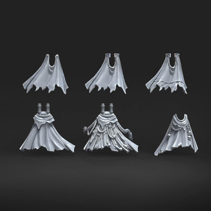 Grimdark Mechanical Cloak Bit Set –  8 Parts Bit Pack Set Proxy Miniatures for Tabletop Wargaming