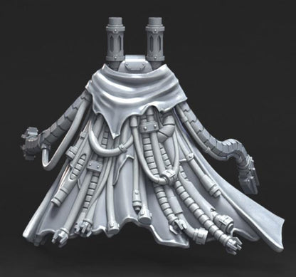 Grimdark Mechanical Cloak Bit Set –  8 Parts Bit Pack Set Proxy Miniatures for Tabletop Wargaming