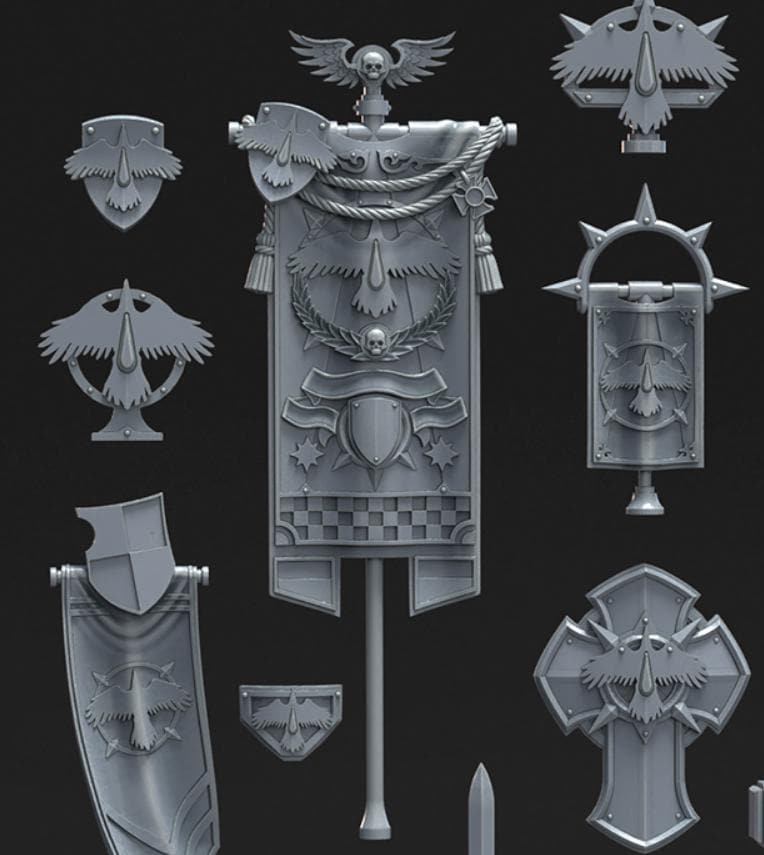 Grimdark Bit Set Bleeding Bird Set –  Bit Pack Set 47 Parts Proxy Miniatures for Tabletop Wargaming