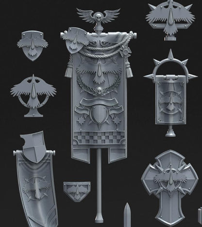Grimdark Bit Set Bleeding Bird Set –  Bit Pack Set 47 Parts Proxy Miniatures for Tabletop Wargaming