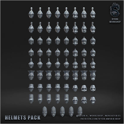 69 Grimdark Trench Warfare Bit European Heads –  Bit Pack Set Proxy Miniatures for Tabletop Wargaming