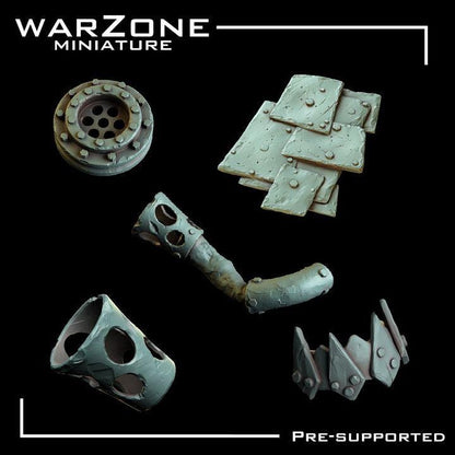 Grimdark Bit Set Orcs Kitbash –  Scraplands Kitbash Vol. 02 Set 20 Parts Proxy Miniatures for Tabletop Wargaming