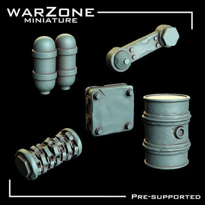 Grimdark Bit Set Orcs Kitbash –  Scraplands Kitbash Vol. 02 Set 20 Parts Proxy Miniatures for Tabletop Wargaming