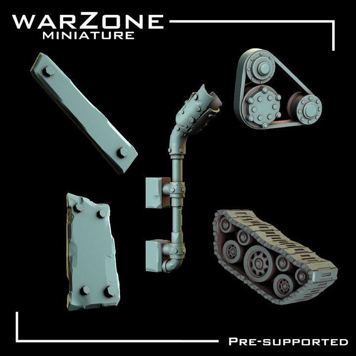 Grimdark Bit Set Orcs Kitbash –  Scraplands Kitbash Vol. 04 Set 20 Parts Proxy Miniatures for Tabletop Wargaming