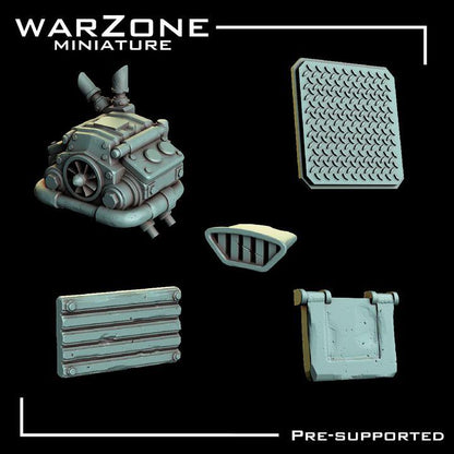 Grimdark Bit Set Orcs Kitbash –  Scraplands Kitbash Vol. 04 Set 20 Parts Proxy Miniatures for Tabletop Wargaming