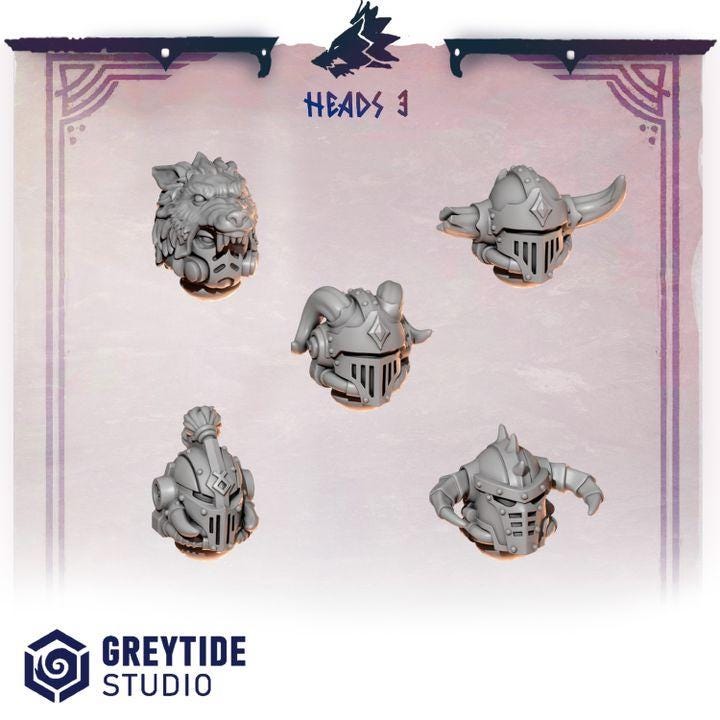 Grimdark Bit Set Primal Hounds HeadsSet –  Bit Pack Set 30 Parts Proxy Miniatures for Tabletop Wargaming