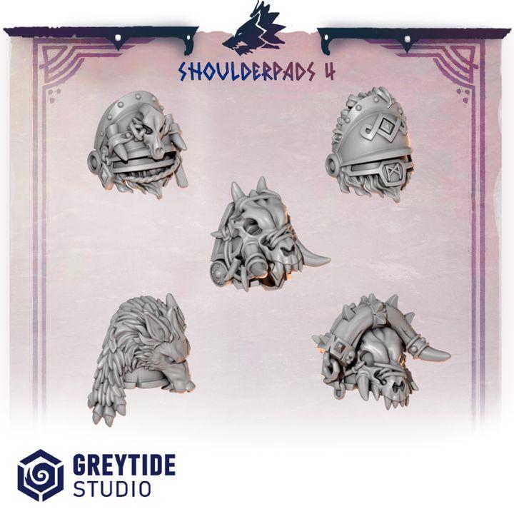 Grimdark Bit Set Primal Hounds Shoulder Set –  Bit Pack Set 40 Parts Proxy Miniatures for Tabletop Wargaming