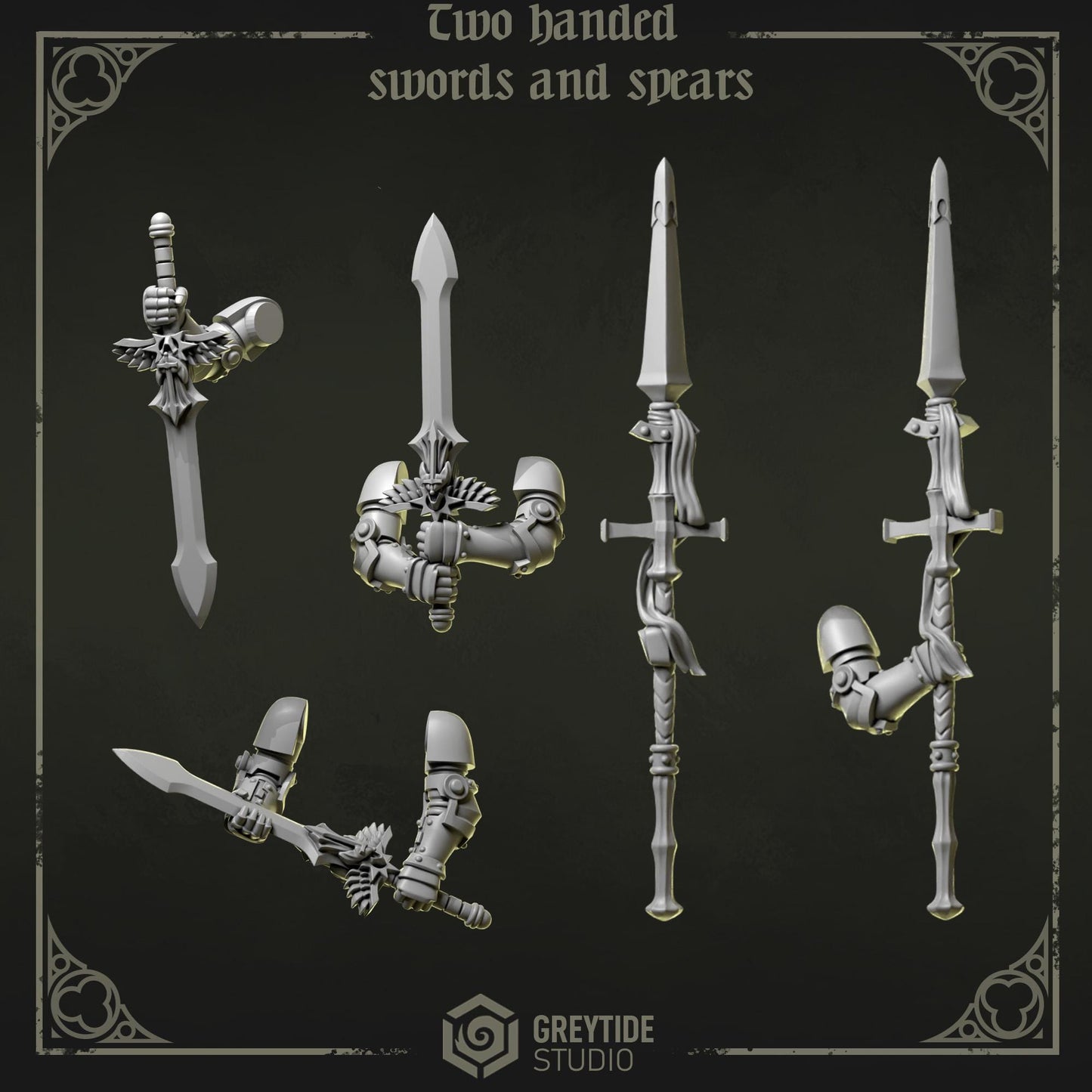 Grimdark Bit Set Eternal Pilgrims Trooper Full Set –  Bit Pack Set 140 Parts Proxy Miniatures for Tabletop Wargaming