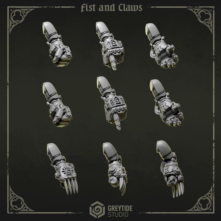 Grimdark Bit Set Eternal Pilgrims Trooper Full Set –  Bit Pack Set 140 Parts Proxy Miniatures for Tabletop Wargaming
