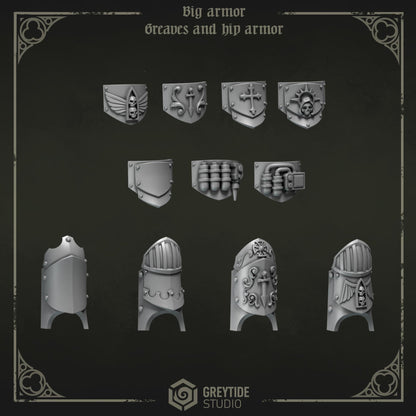 Grimdark Bit Set Eternal Pilgrims Big Armor Full Set –  Bit Pack Set 90 Parts Proxy Miniatures for Tabletop Wargaming