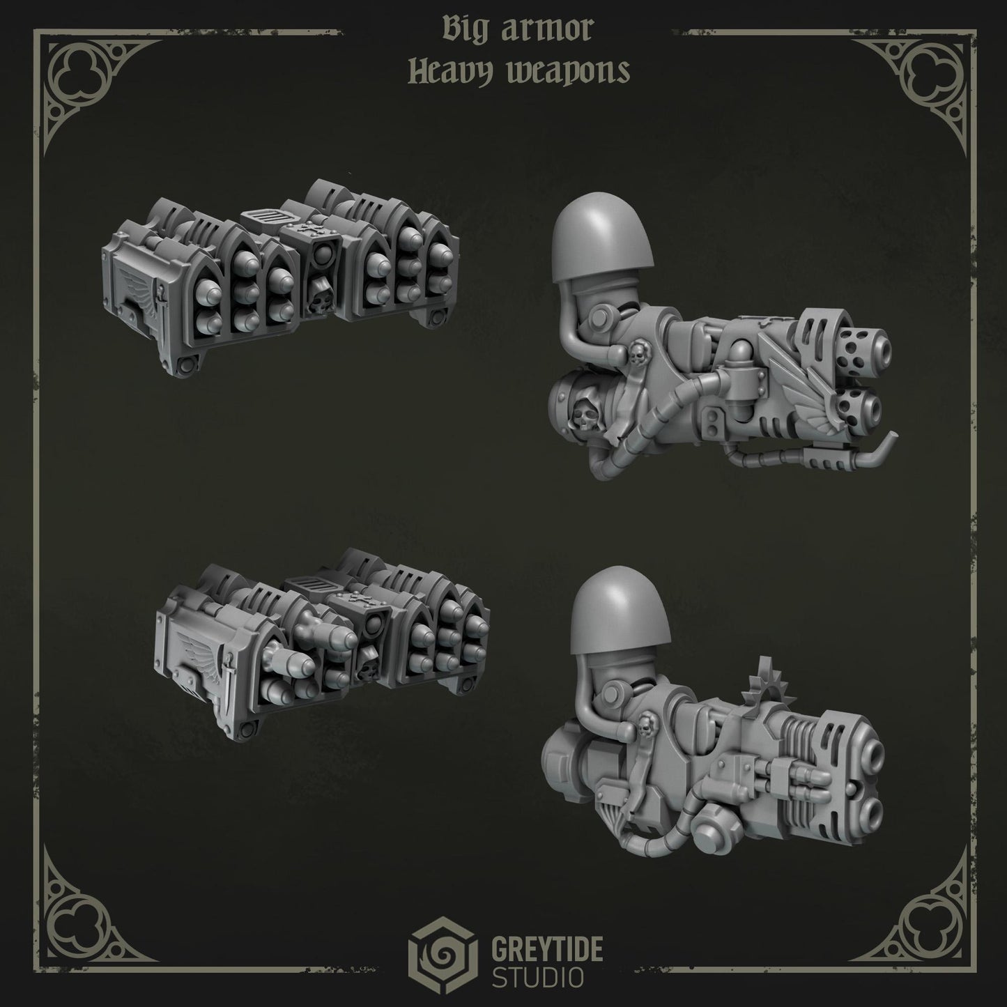 Grimdark Bit Set Eternal Pilgrims Big Armor Full Set –  Bit Pack Set 90 Parts Proxy Miniatures for Tabletop Wargaming