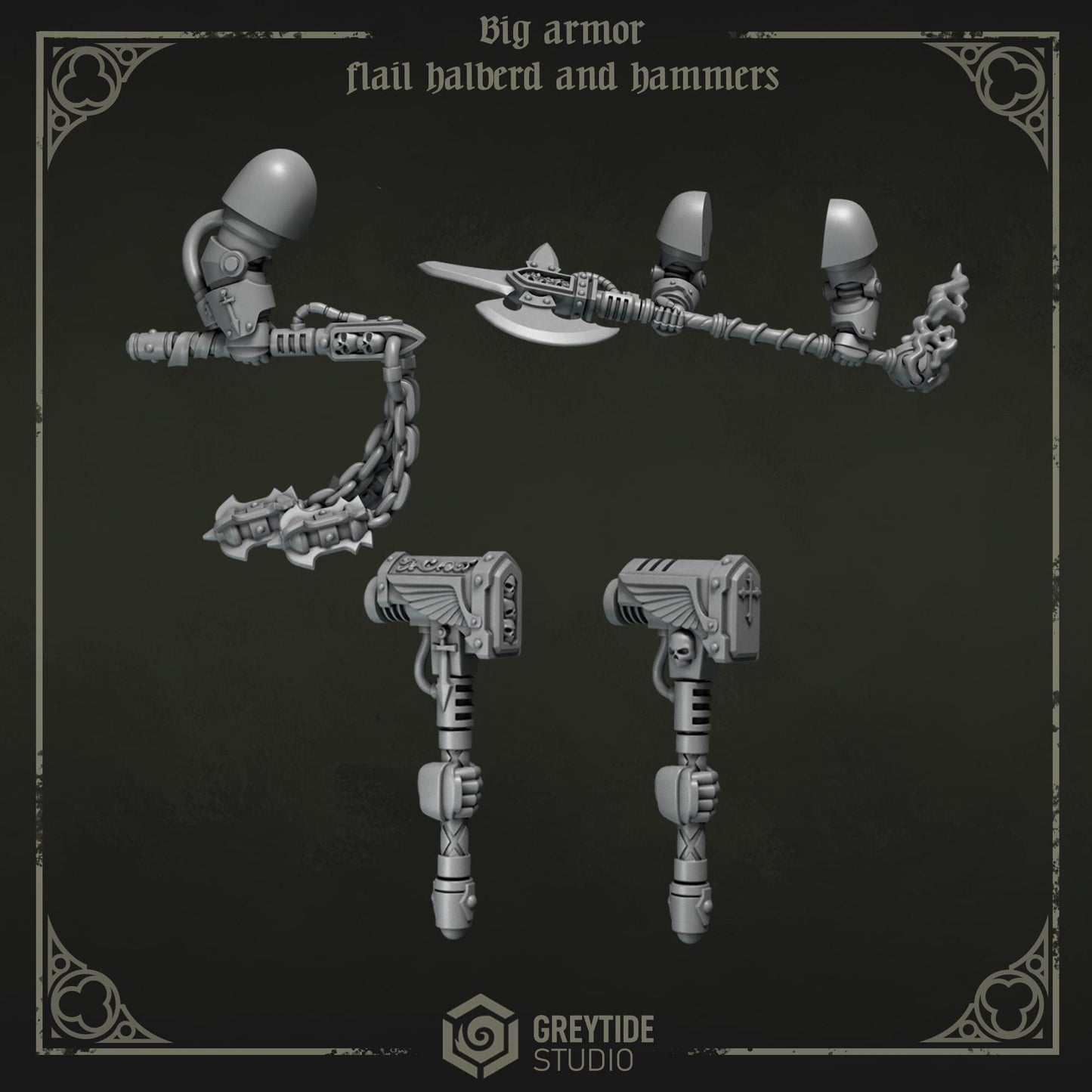 Grimdark Bit Set Eternal Pilgrims Big Armor Full Set –  Bit Pack Set 90 Parts Proxy Miniatures for Tabletop Wargaming