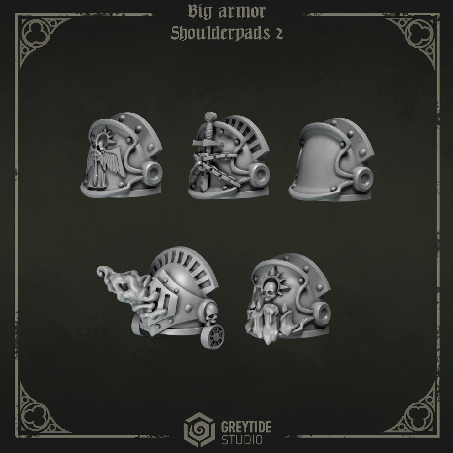 Grimdark Bit Set Eternal Pilgrims Big Armor Full Set –  Bit Pack Set 90 Parts Proxy Miniatures for Tabletop Wargaming