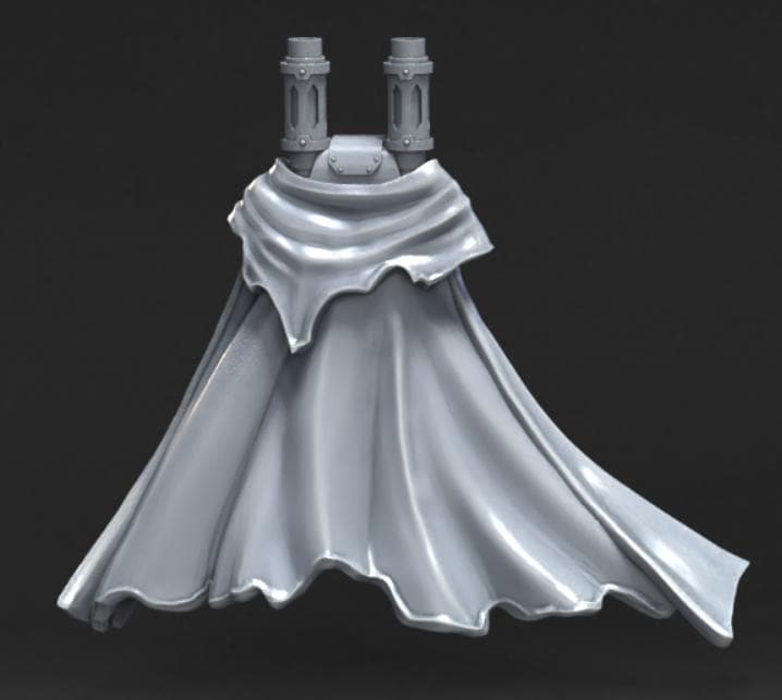 Grimdark Mechanical Cloak Bit Set –  8 Parts Bit Pack Set Proxy Miniatures for Tabletop Wargaming