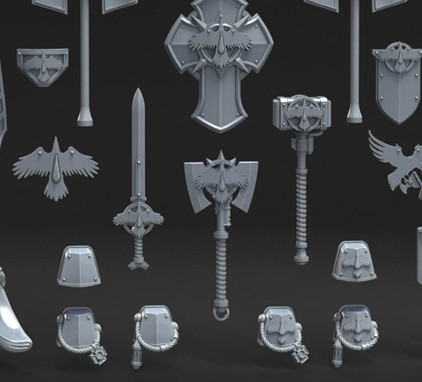Grimdark Bit Set Bleeding Bird Set –  Bit Pack Set 47 Parts Proxy Miniatures for Tabletop Wargaming