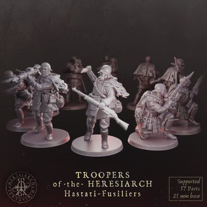 Grimdark Trench Proxy Miniatures – Trooper Hastati Warband Expansion Set Multiparts