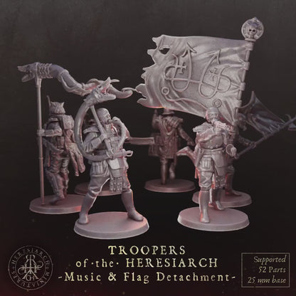 Grimdark Trench Warfare Proxy Miniatures – Drummer of Hell – 32mm Tabletop Figures