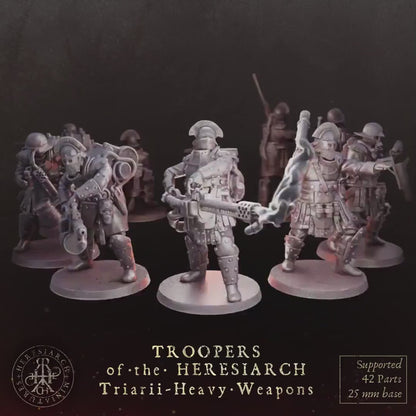 Grimdark Trench Proxy Miniatures – Trooper Heavy Weapons Warband Expansion Set Multiparts