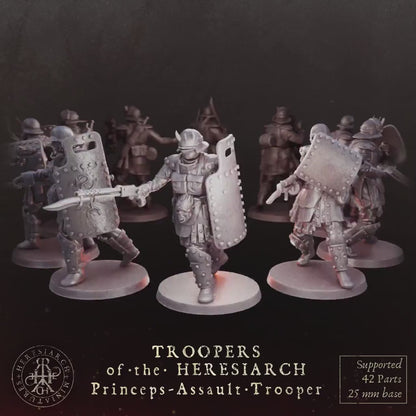 Grimdark Trench Proxy Miniatures – Trooper Assault Warband Expansion Set Multiparts