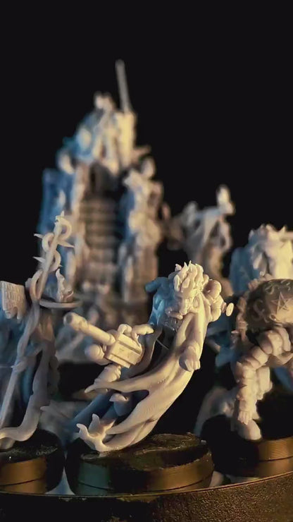 Grimdark Trench Proxy Miniatures – Ghostly Trooper Set – Tabletop Figures